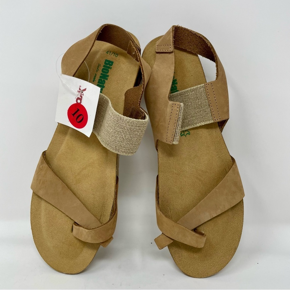 NWT BioNatura Tan Leather Sandals Size 41/10
